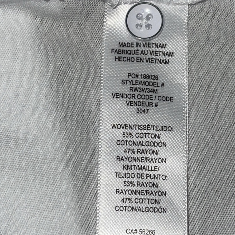 NWOT Splendid Classic White Button-Front Short Sleeve Shirt Sz. MD - Picture 12 of 14